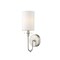 Z-Lite Ella 1 Light Wall Sconce, Brushed Nickel & White 809-1S-BN - alternate 5
